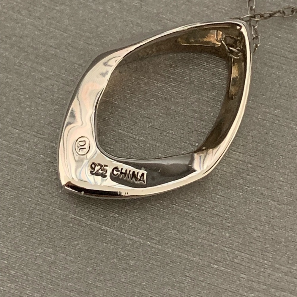 🛍 ZALES Diamond Sterling Silver Necklace - Picture 5 of 7